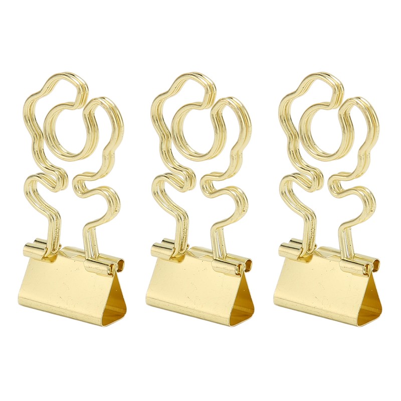 100 Pcs Mini Binder Clips Flower Shape Strong Clamping Force