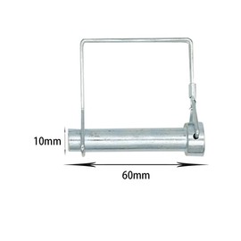 5Pcs Carbon Steel Wire Lock Pin,Sliver Shaft Locking Pin,Square Pto Pin ,Heavy Duty Safety Coupler Shaft Locking Pin for Farm 10mm*60mm