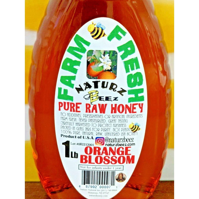 Naturz Beez RAW HONEY ORANGE BLOSSOM 2 Pack 1LB Each