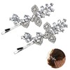Silver Rhinestone Hair Clips, Elegant Crystal Bridal Hair Accessories