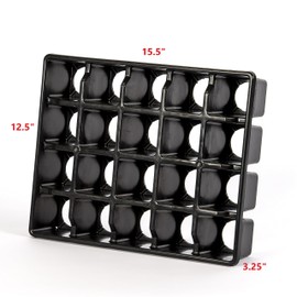 Stuewe & Sons – Mini Treepot Growing Kit – MT37 – 3” x 7” Pots with Heavy Duty 20 Pocket Holding Trays – 2 Pack