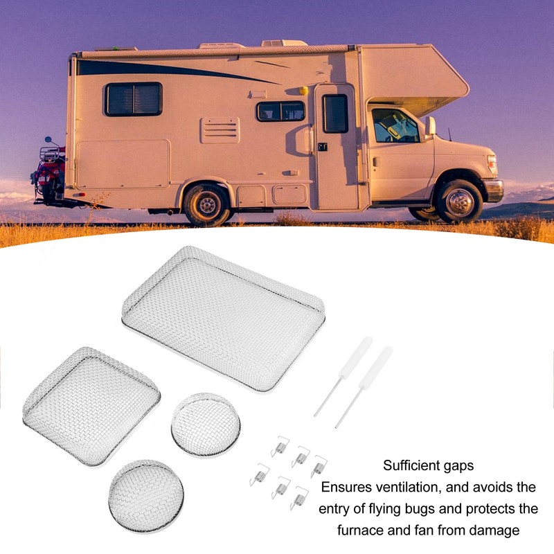 12PCS RV Furnace Vent Heavy Duty Stainless Steel Mesh Screens