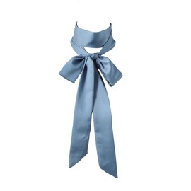 Samiwey Long Thin Skinny Scarf Satin Neckerchief Ribbon Tie Waist Belt for Women (blue)