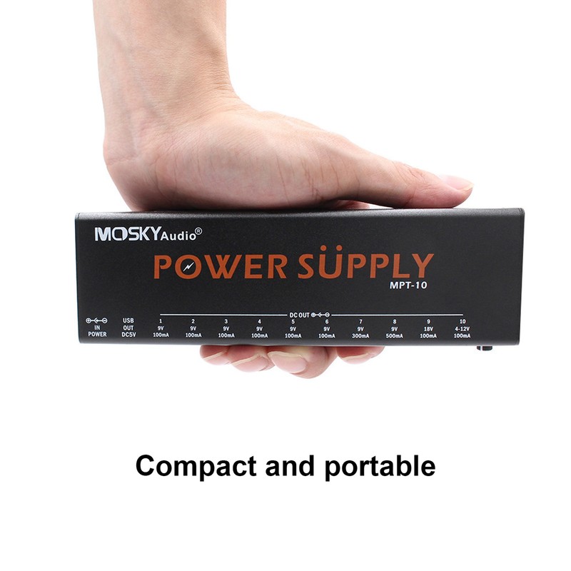 11-Channel Guitar Pedal Power Supply with Independent Short Circuit Protection