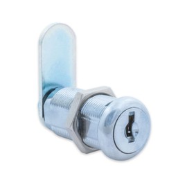 FJM Security 9100A-KA Disc Tumbler Cam Lock with 1-3/8" Cylinder and Chrome Finish, Keyed Alike