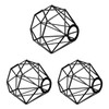 ledscom.de Pack of 3 Cage Lampshade, Black, E27 / E14,