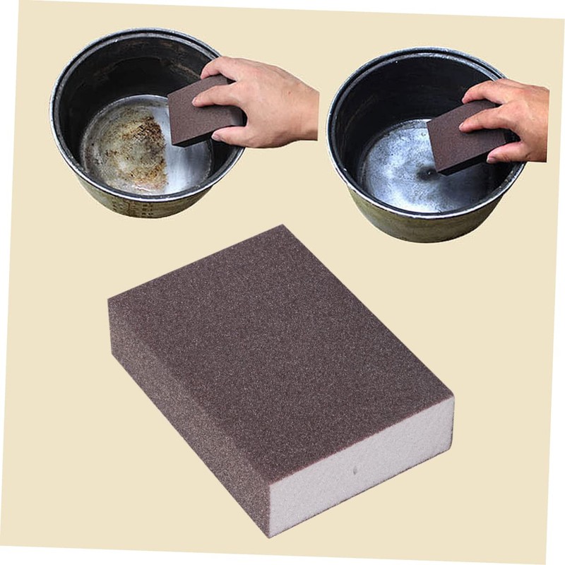 SHINEOFI 4pcs Sponge Emery Papers Block Double Sided Polishing Sanding