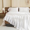 Queen's House White Ruffles Bed Sheets Set Cotton Queen Size