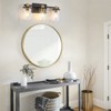 stambord 3 Light Bathroom Vanity Light, Black and Gold Light
