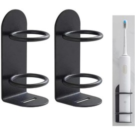 Electric Toothbrush Holder,Wall Toothbrush Holder Eco-Friendly Mighty Toothbrush Holder for Bathroom No Drilling 2Pack - Color: White