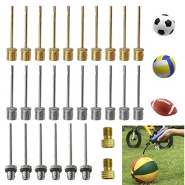 28-Piece Ball Pump Needle Set, Inflation Needle Adapter Set for Sports Balls, for Inflating Football, Basketball, Volleyball, Bicycle Tyres, Air Mattresses, Inflatable Toys, Storage Box