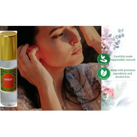 Nemat International Amber Perfume Oil Roll-On - Alcohol Free Perfumes for Women and Men by Nemat Fragrances, 10 ml / 0.33 fl Oz, Package may vary