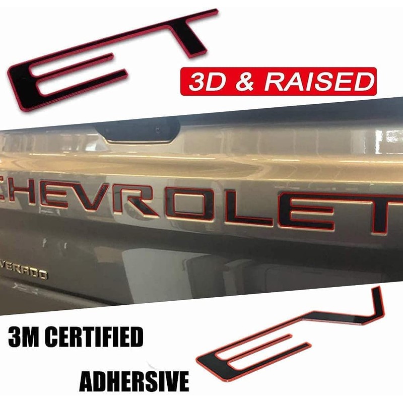 Tailgate Insert Letters -3D Raised Tailgate Letters Compatible with 2019-2022