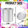 Esamploe 8 Pack Empty Metal Paint Cans with Lids(1/4 Pint