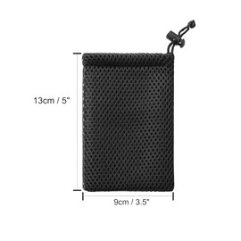 Fetoatar Nylon Mesh Drawstring Bag, 5 x 3.5 Inch Small Storage Pouch String Bags for Mini Stuff MP3 Charger Earphone Key 10Pcs