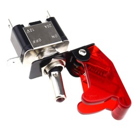 SING F LTD 5X 12V 20A Red Cover LED Toggle Switch SPST for Racing Car Van ATV Motor Boat