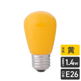 エルパ (ELPA) LED電球サイン球 LED電球 照明 E26 1.4W 黄色 屋内用 LDS1Y-G-G903