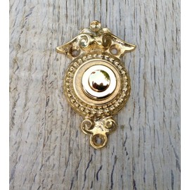 Antikas - Classical Brass Turn of the Century Doorbell Clamp Classicism