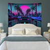 Ine Ive 1980s Car Tapestry Urban Street Scene Palm Trees