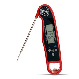 Grill Your As* Off Instant Read Meat Thermometer - IP67 Waterproof Food Thermometer for Cooking, Grilling or BBQ - Ultra Fast Reading Digital Meat Thermometer with Corkscrew Design & Built-in Magnet