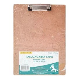 10 Tabla De Madera Agarra Papel Carta Broche Metalico                                                                                                 
