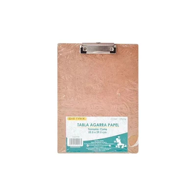 10 Tabla De Madera Agarra Papel Carta Broche Metalico