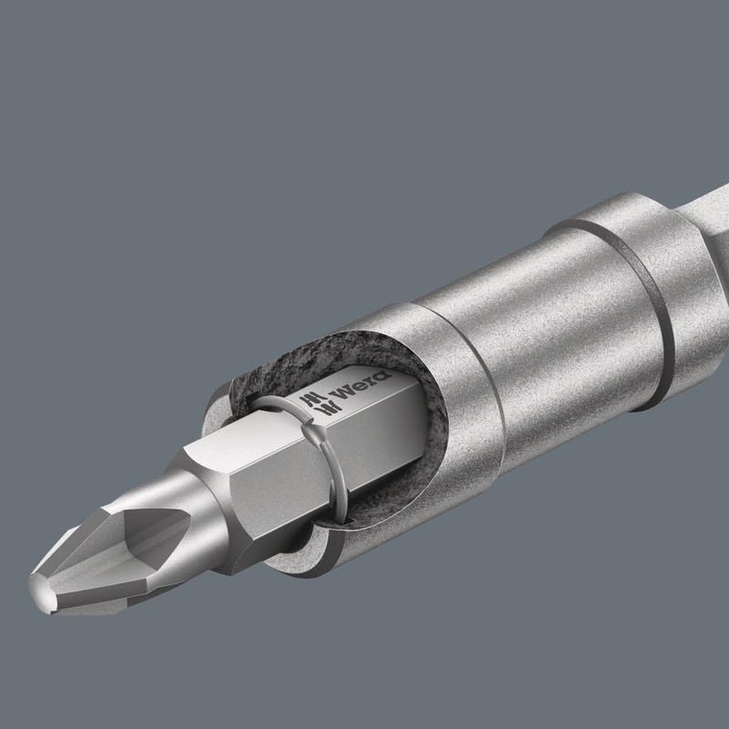 WERA 160979 Bit Holder with Magnet, Compatible with 1/4 Hexagonal