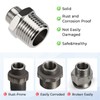 1/2" to 3/8" Reducer Faucet Adapter, 2 Pcs Brass 3/8