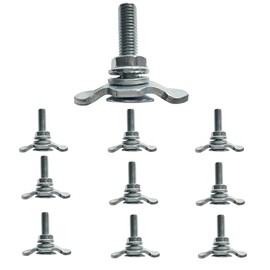 L Track Threaded Stud Fittings L-Track Threaded Double Stud Lug Fitting Tie Down, Used with L Track Rails for Truck Bed or Trailer Cargo Control, Pack of 10 (S-M8-40mm)