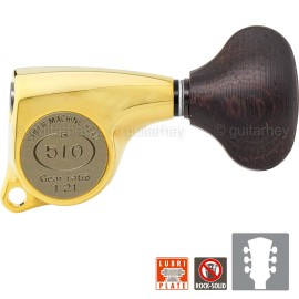 GOTOH NEW Gotoh SGL510Z-TL5 L3+R3 Tuners Set Large Buttons 1:21 Gear Ratio 3x3 - GOLD