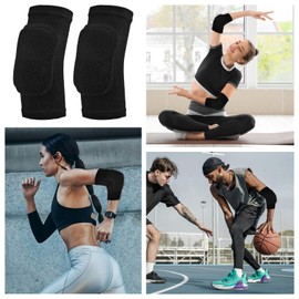 XLIUAX 1 Pair Compression Elbow Pads, Volleyball Elbow Pads, Arm Brace Ventilate Sport Elbows Protector Strap with Thicken Sponge Padded Soft Support Cushion for Basketball Kid Women Men
