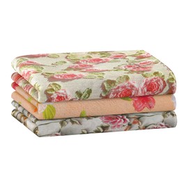 HOULIFE Flower Bandanas Cotton Headband Flower Headscarves Vintage Headwear Retro Headscarves Large Handkerchiefs for Women Men Boys and Girls, Colour: 2-3 pieces, M