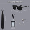 Agent Costume Set Secret Security Service Accessories Kit Includes Zipper