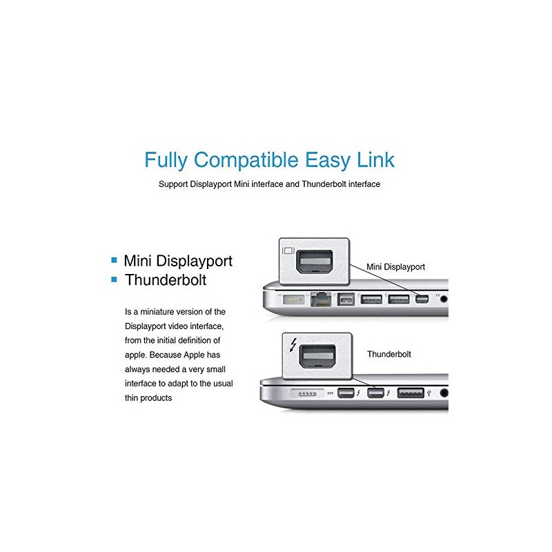 Mini DisplayPort to VGA Adapter Display Port DP for MacBook