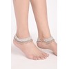Efulgenz Indian Bollywood Crystal Faux Pearl Wedding Bridal Anklet Pair