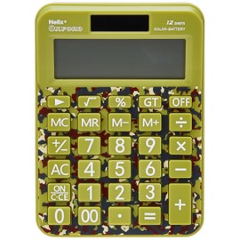 Helix Oxford Camo Basic Calculator - Green