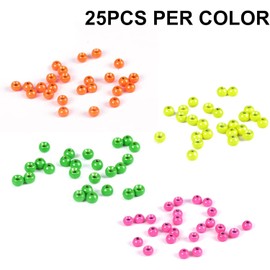 Maxcatch Fly Tying Beads Tungsten Beads 100PCS Nymph Head Ball Fly Tying Materials (Color Assortment C, 4.6mm -100PCS)