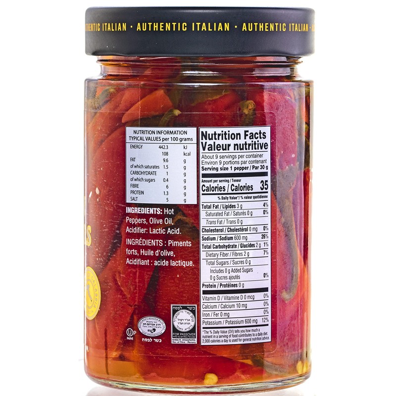 Tuscanini Premium Whole Calabrian Chili Peppers In Olive Oil, 9.2oz