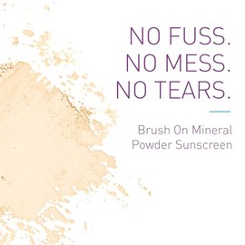 BOB KIDS SPF 30 Brush On Mineral Powder Sunscreen, Broad Spectrum Protection, Water Resistant 80 Mins, Fragrance Free, Easy to Apply for Kids & Babies