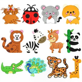 NHQZ 12 Stück Magnete kinder, Magnetische tiere, Kühlschrankmagnete für Kühlschrank Baby Educational Toy