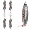 SUPVOX 5pcs Simulated Fishing Lure Fishing Baits Rotating Chicken Plume