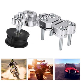 EVGATSAUTO Motorcycle Tensioner Aluminium Chain Tensioner Screw on the Roller Motorcycle Link Length Modified Chain Car Tensioner Adjuster (Silver)