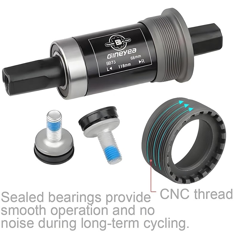 Bicycle Bottom Bracket Square Taper Bike Bottom Bracket for Mountain/MTB/Road/Fat