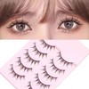 Derpilo False Eyelashes, 5 Pairs for Upper Eyelashes, Natural Volume,