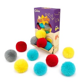 Chiwava 24 Paquetes 1.8 Pulgadas Bola de Juguetes de Gato Peludo Bola Suave de Hierba gatera Persecución de Actividades para Gatitos Juego silencioso Colores Variados