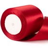 10cm Wide Burgundy Red Ribbon Thick Christmas Ribbon for Gift