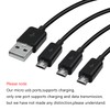 Micro USB Splitter Cable,3 in 1 USB A 2.0 Male
