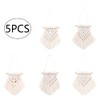 Gotetiso Pack of 5 Macrame Pendants Mini Macrame Wall Hanging