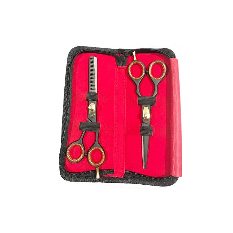 Professional Barber Scissors Shears Hair Thinning Hairdressing Salon Set 5.5"