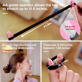 120pc Hair Ties No Damage Snag Free for Thick Hair, Seamless No Pull Elastic Ponytail Holders for Women Girls(Classic 5 Colors)